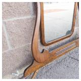 Vintage Wood Framed Vanity Mirror