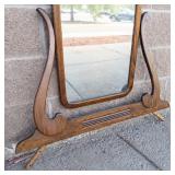 Vintage Wood Framed Vanity Mirror