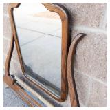 Vintage Wood Framed Vanity Mirror