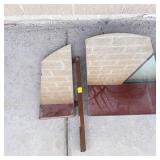 Vintage Wood Framed Mirror Panels (Lot of 3)