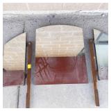 Vintage Wood Framed Mirror Panels (Lot of 3)