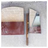 Vintage Wood Framed Mirror Panels (Lot of 3)