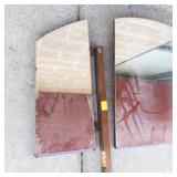 Vintage Wood Framed Mirror Panels (Lot of 3)