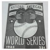 1945 World Series Official Program - Cubs vs. Tigers - Vintage Baseball, Beautiful Condition!