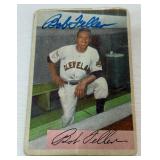 Bob Feller Autograph on 1954 Bowman #132 Vintage Baseball Card
