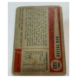 Bob Feller Autograph on 1954 Bowman #132 Vintage Baseball Card