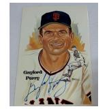 Gaylord Perry Autograph /10,000 on 1991 Perez Steele Post Card #210