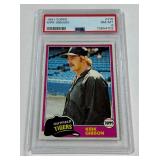 Kirk Gibson RC 1981 Topps #315 PSA Graded Slab 8 NM-MT Vintage Rookie Baseball Card