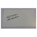 Lou Boudreau Autographed Card - Vintage Baseball Hall of Famer