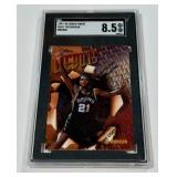 Tim Duncan SGC Graded 8.5 NM-MT+ Slab 1997-98 Topps Finest Bronze #101 Basketball Card