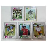 5 Card 1973 Topps Football Vintage Card Lot w/ Stars