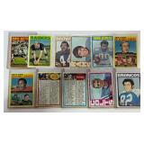 1972 Topps Football 11 Card Lot w/ Rookes (Alzado and Hendricks), Stars, and Checklists