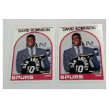 David Robinson 2 Card RC Lot 1989 NBA Hoops #138 Rookie Basketball Card