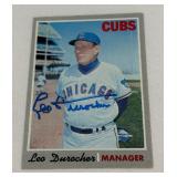 Leo Durocher Autograph 1970 Topps #291 Vintage Baseball Card