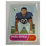 1968 Topps Football 7 Card Vintage Lot w/ Mike Ditka, Len Dawson and More