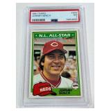 Johnny Bench PSA 7 NM Graded Slab 1981 Topps #600 Vintage Baseball Card