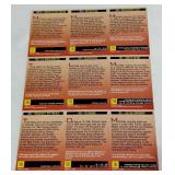 Michael Jordan 1999 Sports Illustrated For Kids 9- Card Basketball Sheet