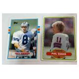 Phil Simms and Troy Aikman 2 Card Rookie Football RC Lot