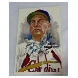 Enos Slaughter Autographed 1985 Perez Steele /10,000 Baseball Post Card
