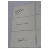(7) Autographed Card Baseball Hall of Fame and Vintage Stars  - Doerr, Boudreau, Herman, Sewell, Robin Roberts
