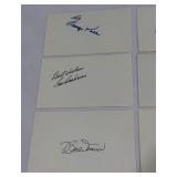 (6) Autographed Card Baseball Hall of Fame and Vintage Stars - Kell, Boudreau, Herman, Doerr
