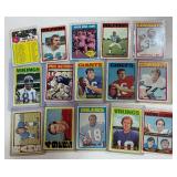 1972 Topps Football 15 Card Vintage Stars and More Lot - Tarkenton, Joiner RC, Staubach, and More
