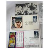 Babe Ruth and Jackie Robinson Various Stamp Cachets and Photos - Vintage Baseball