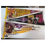 (3) Washington Redskins Super Bowl XXVI Pennants vs. Buffalo Bills @ Metrodome Minneapolis