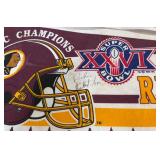 (3) Washington Redskins Super Bowl XXVI Pennants vs. Buffalo Bills @ Metrodome Minneapolis