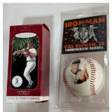 Cal Ripken Jr. Hallmark Christmas Ornament and Commemorative Baseball