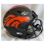 Bo Nix Autographed Denver Broncos Replica FootballmHelmet with Beckett COA