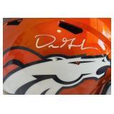 Dre Greenlaw Autographed Denver Broncos Replica Football Helmet with beckett COA