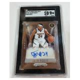 Jalen Pickett Auto RC SGC Graded Slab and Auto 9 / 10 2023-24 Prizm Deca Signatured #DS-PIC Rookie Backetball Card