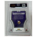 JJ McCarthy RC PSA Graded 10 Gem Mint Slab 2024 Mosaic Introductions #5 Rookie Minnesota Vikings Football Card
