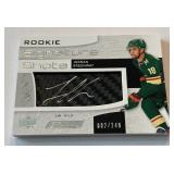 Jordan Greenway Auto RC /249 2018-19 Upper Deck Engrained Rookie Signature Shots #RSS-JG Minnesota Wild Hockey Card Numbered 082/249