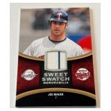 Joe Mauer Relic 2008 UD Sweet Spot Baseball #SS-JM Minnesota Twins Baseball Card