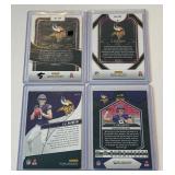 JJ McCarthy 4 RC Lot  Revolution, Mosaic, Select Rookie Minnesota Vikings Football Cards