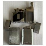(4) Mid-Century Pocket Lighters - Art Deco Emanel, Lift Arm Roller, Verital Engine Turned, Ronson Standard/Whirlwind - 1940