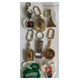 (8) Vintage Las Vegas Key Chains - Excalibur, Paris, Fremont, Vegas Vic, and More!