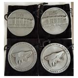 (4) Arizona Coyotes Commemorative Medallions - Season Ticket Holder From Opening Night