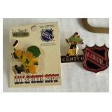 (5) Vintage Minnesota North Stars / Wild / NHL Hockey Pins and Keychain