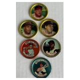 (6) Vintage Baseball Coins w/ Carl Yastrzenski