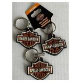 (3) Harley Davidson Keychains