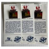 (3) 125th Anniversary MLB Professional Baseball Pins