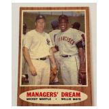 Mickey Mantle / Willie Mays BEAUTIFUL! 1962 Topps Managers