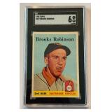 Brooks Robinson 2nd Year SGC 6 EX-NM Graded Slab 1958 Topps #307 Vintage Baseball Card