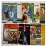 (12) 1964 Vintage Sports Illustrated Magazines January-October Issues