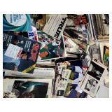 Large Bin of Sports Publications, Newspapers, Notable Magazine Clippings and More