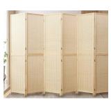 DURASPACE 6 Panel Bamboo Room Divider $64.99 Retail - Brand New