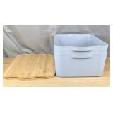 Storage Bin Set with Bamboo Lids $34.99 Retail - Brand New